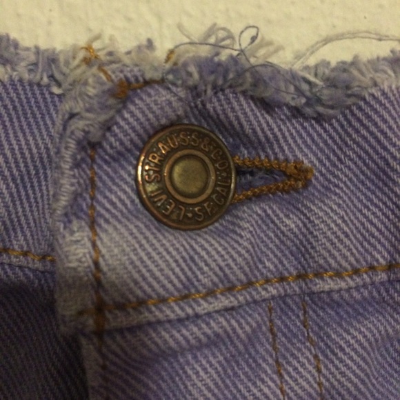 PURPLE LEVI CUTOFFS - Picture 4 of 4